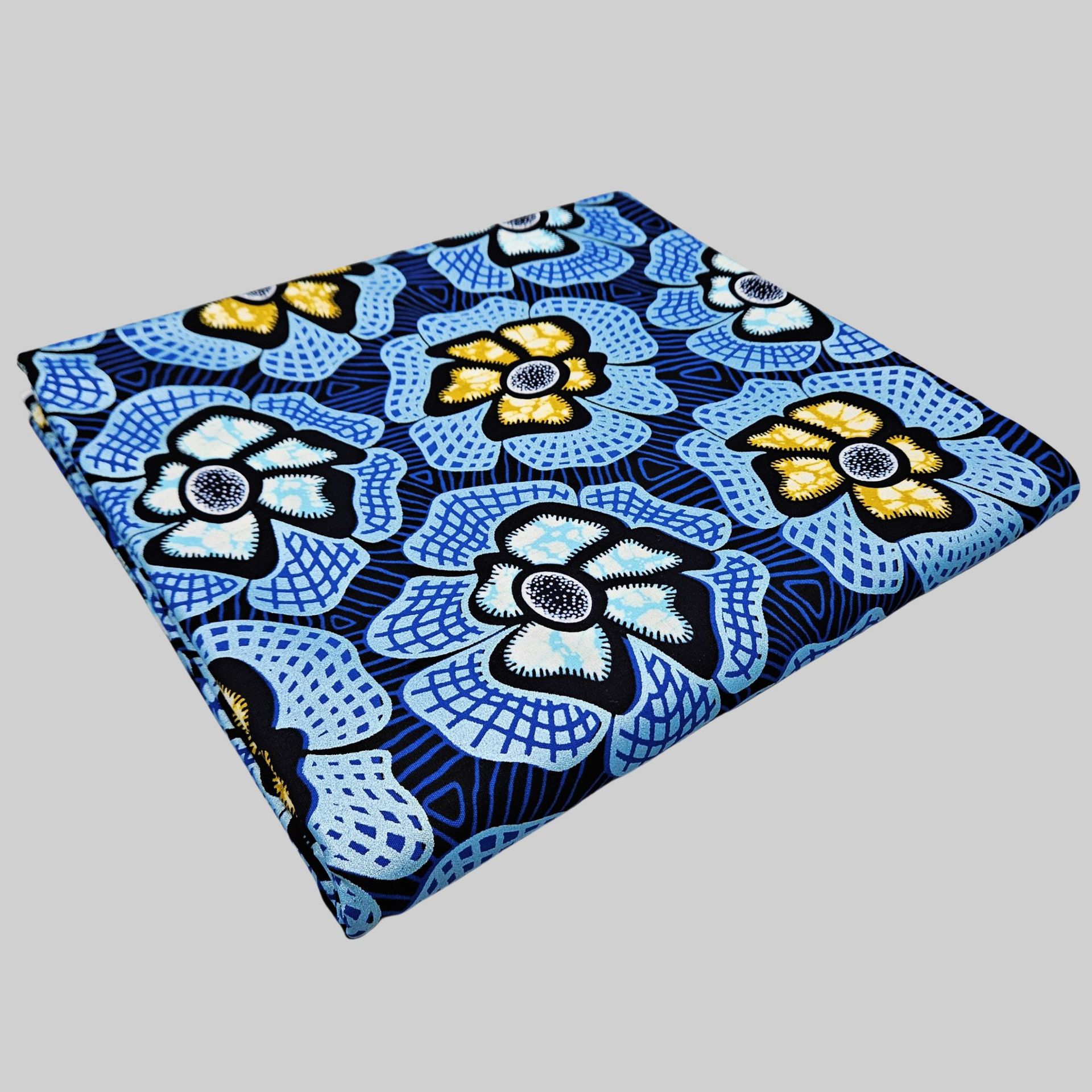 6Yards Long Blue Cotton Africa - đánh giá và giá Sewing Batik Fabric