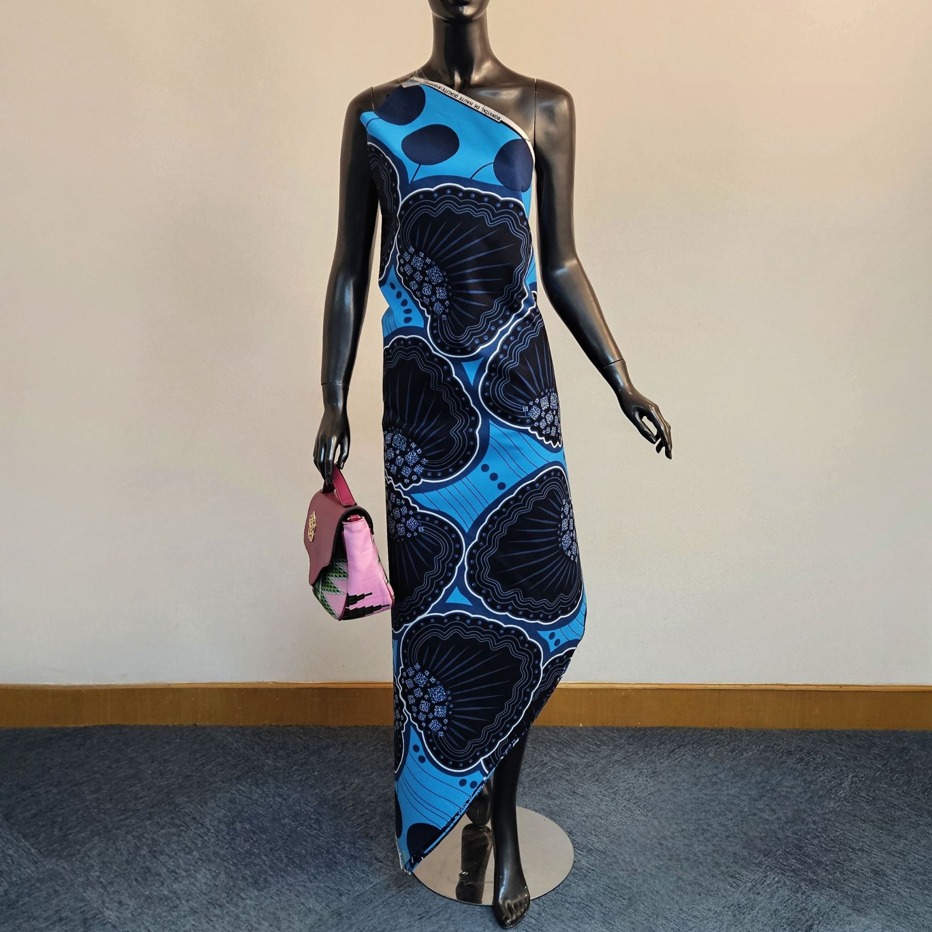 Black Printed Blue Cotton Afri - đánh giá và giá Sewing Batik Fabric