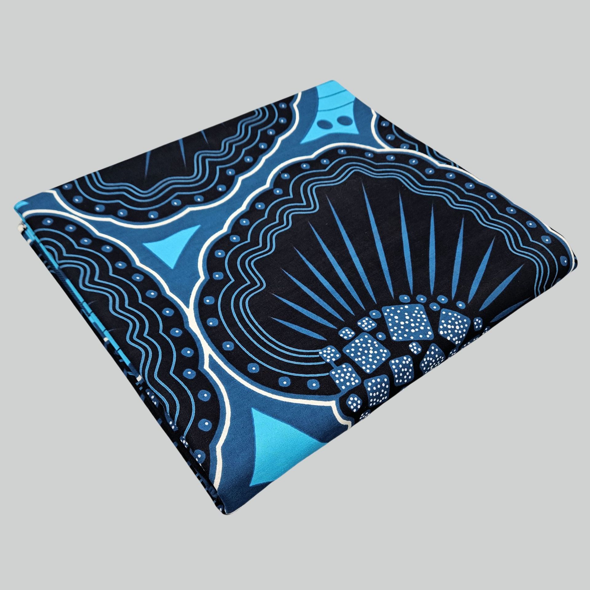 Black Printed Blue Cotton Afri - đánh giá và giá Sewing Batik Fabric