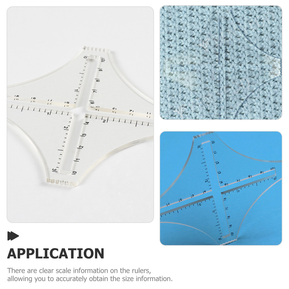 Transparent Knitting Density R - đánh giá và giá Sewing Gauge Ruler