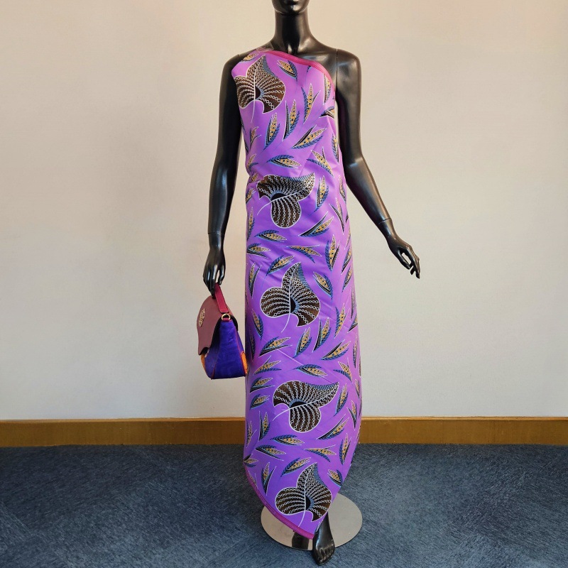 46Inch * 6Yards Purple African - đánh giá và giá Sewing Batik Fabric