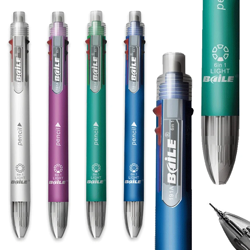 4/12Pcs 6 in 1 MultiColor Pen  - đánh giá và giá Staedtler Pencil Lumocolor