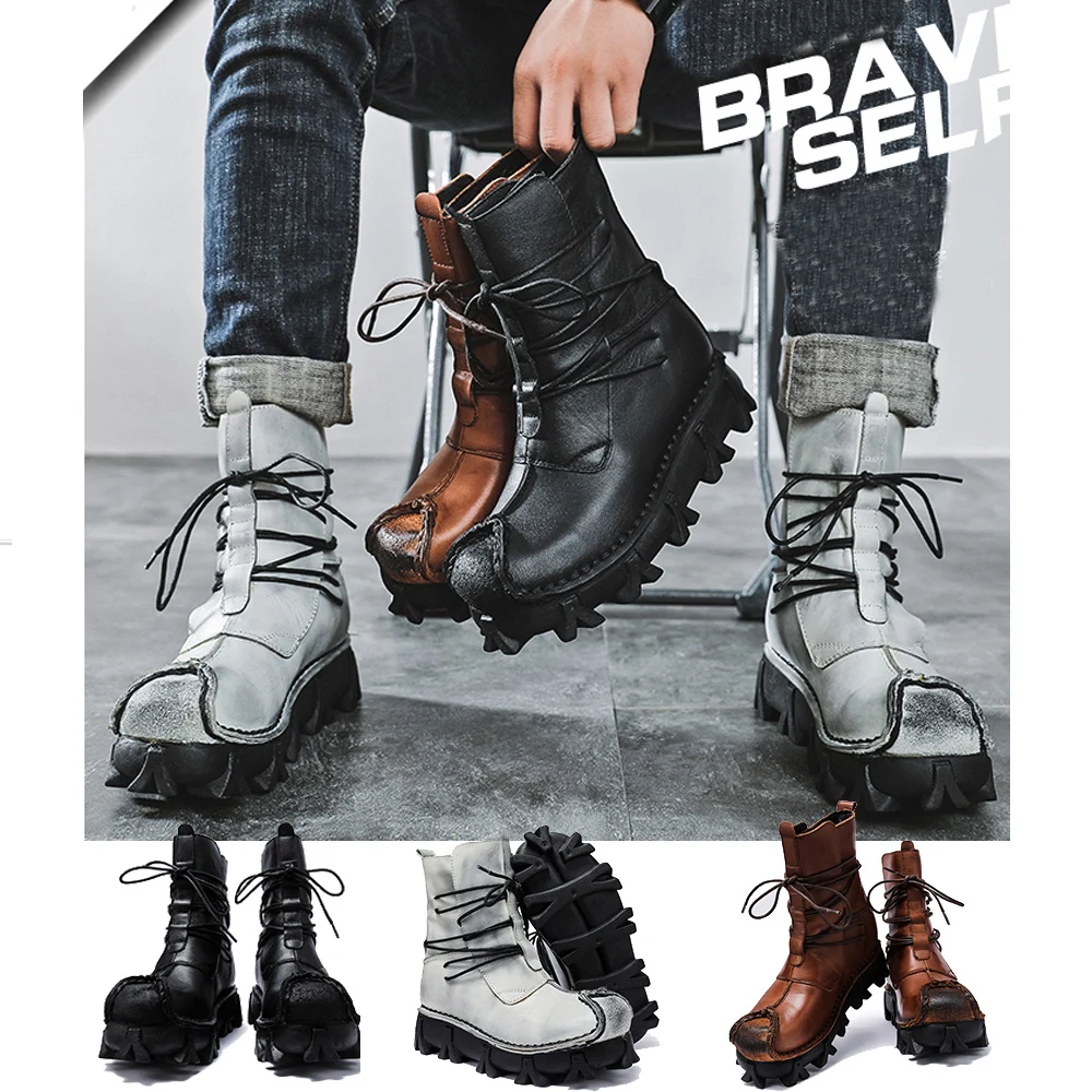 Men's Genuine Leather Skull Bo - đánh giá và giá Sewing Latex